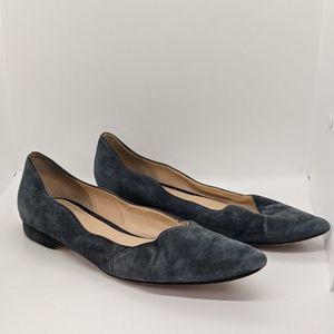 Cole Han Suede Pointed Toe Flats | Bluish Green | Sz 11 B